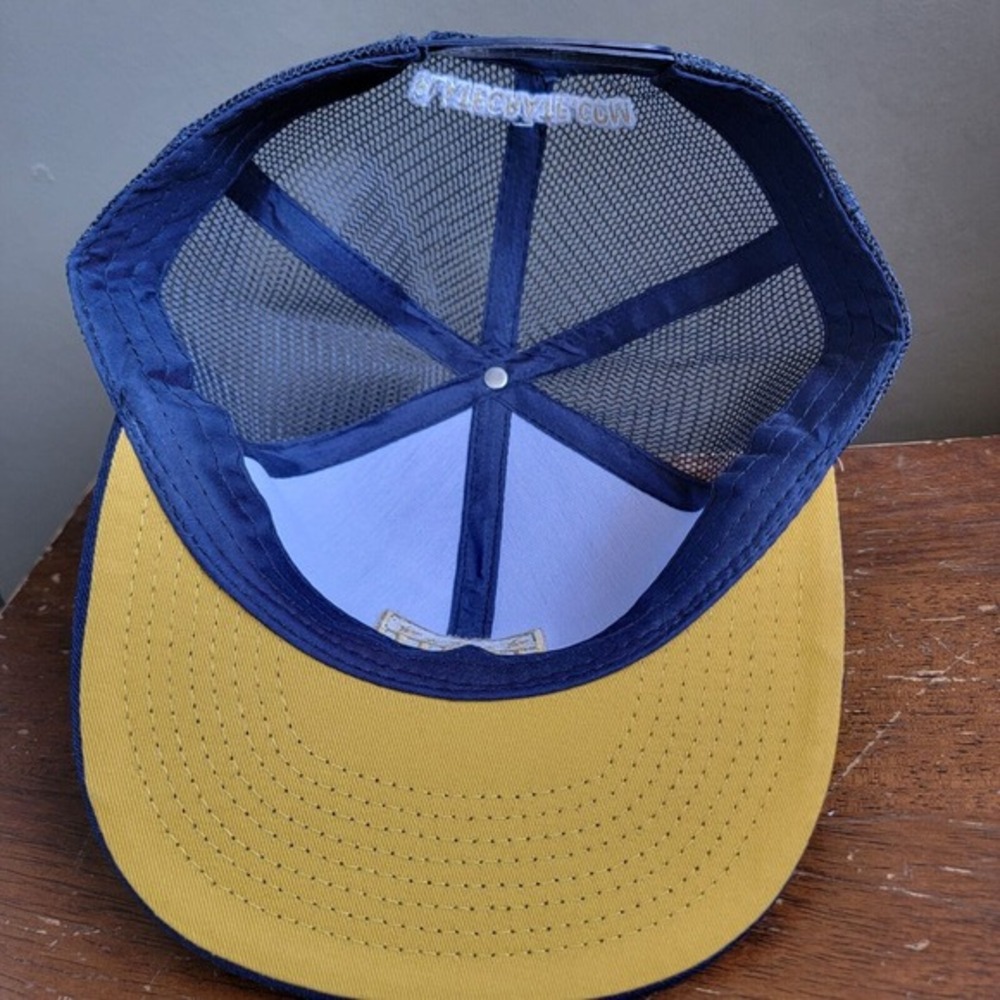 EUC Plate‎ Crate Shield Base Hat Cap Blue Mesh Snapback Cap Adult OSFM Baseball - Picture 7 of 8